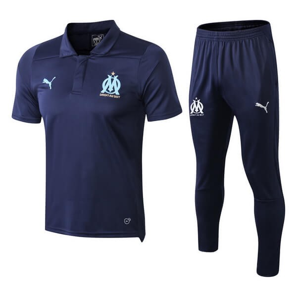 Polo Conjunto Completo Marsella 2018-19 Azul Marino